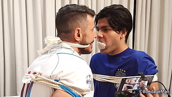 Fito Torres and his coach Duke bound and gagged together before player game | Only Behind the Scenes test