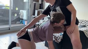 he said he was straight... until my pink monster cock showed up (4k)