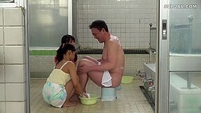 Sweet Teens 18+ Suzu Takayama & Ran Sakita Get Fucked In The Bathhouse