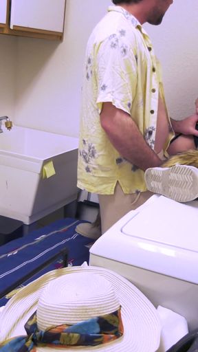 Iconic moment from &quot;Stepmom caught masturbating on the dryer gets fucked in the ass&quot;