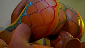 Hot Hairy Milf Gunned Hard in DualPen Deepthroat Anal&#x1F44C; Creampie