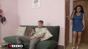 Step-sister's juicy Latina booty gets pounded by her eager young bro'