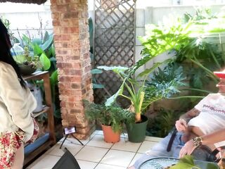 Mutual masturbation outdoor with my stepsis