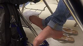 Hottie With Amazing Feet And Toes Got On The Camera During Classes
