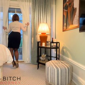 Office Secretary and Boss on a Business Trip Having Sex in Hotel Room - Business-bitch