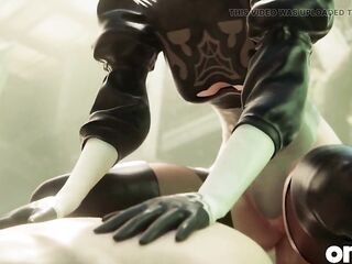 2b Large Butt Anal Cowgirl Bang After Sloppy Blow job - Nier Automata CG Porn