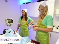 Blonde mature inside latex uniform explicit toy insertion