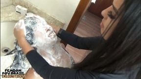 Soap Slave - Extreme Face Lather Humiliation (Mouthsoap) Mistress Kelly # SD MOBILE - Girls Fetish Br