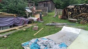 Naked in the Garden: Dirty Handjob in the Pool