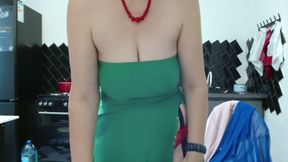 A Fucking 52-year-old Cunt in Black Nylons with a Belt Fucked Herself with a Big Dildo Until She Squirted