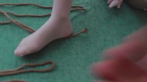 White silk twin-tailed maid