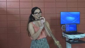 Keilani Blows the Tibetan Horns (MP4 - 720p)