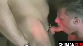 Athletic German Bottom Blows For Jizz After Bareback Sex