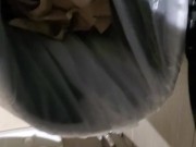 Shakily Pissing in the Garbage