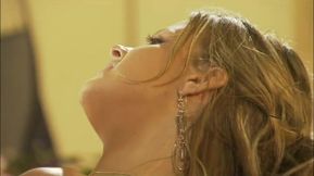 Busty Horny Blonde Wife Rides Her Coach Cock With Her Newly Shaved Pussy