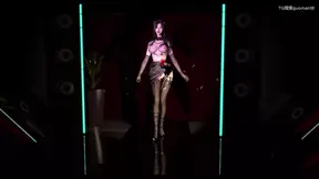 3D Animated Babe Stripped Hard & Got Her Ass Fucked