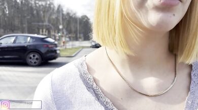 Paid To Destroy Polish Big Ass Blonde Doggy Public Cumshot