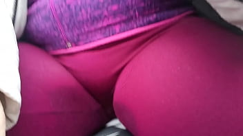 Pee wet yoga pants in public