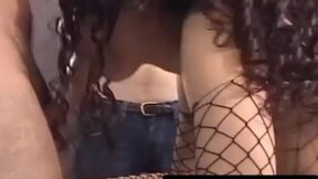 Pretty amateur with great natural boobs pleases two cocks