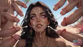 Desert Goddess Orgasm: Sand &amp; Slick Surrender