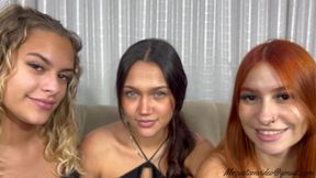 HOT AND DEEP KISS INTRIO WITH PERFECT GIRLS - TOP GIRL BLONDE, REDHEAD AND GREEN EYES BRUNETTE - NEW MR SEP 2024 - FULL VERSION - CLIP 1