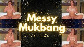 Messy Mukbang - Burger & Chips with mayo