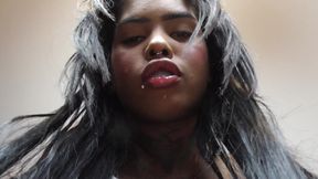 Ebony princess Estrella`s spitting POV!