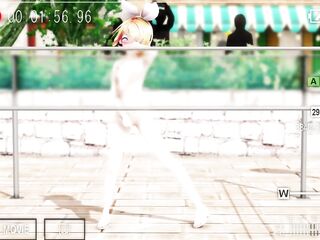 Cute Golden-haired Cutie Bare In Public - MMD by kiidosan