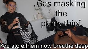 Gas mask dirty panty inhale