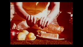 Vintage porn retro erotic theatre - dessert fruit