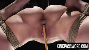 ”Kinky daddy canes bound Victoria Voxxxs twat into shaking ruin”