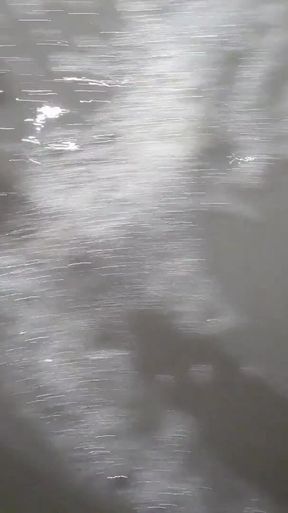 Beach Feet Covered in Wet Sand