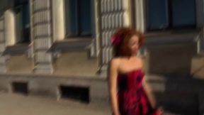 Curly Redhead Dulsineya Masturbates Then Gets Fucked Hard