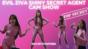 4K Ziva Fey - Evil Ziva Shiny Secret Agent Cam Show