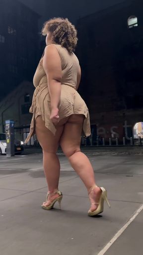 Stunning moment from &quot;Boricua Mami Thick Legs Fat Ass Big Booty BBW Angie Love LookALike Femdom Candid Walking With A&quot;
