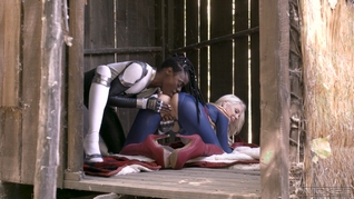 Captain Marvel Makes Her Alter Dimension Black Self Squirt Hard