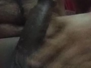 Let's sit on the floor and remove the cum