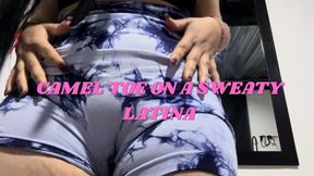SWEATY LATINA'S HUGE BUTT & CAMEL TOE - GYM BATHROOM
