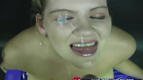 POV cum whore Claire jerks off dick