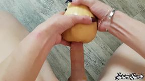 Cute Tgirl Fucks a Squash!