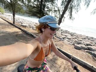 I love cycling on the beach