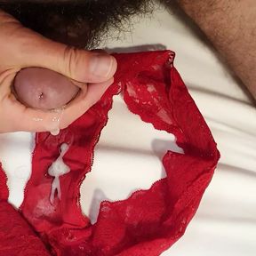 Cum in the smelling panties of my girlfriend