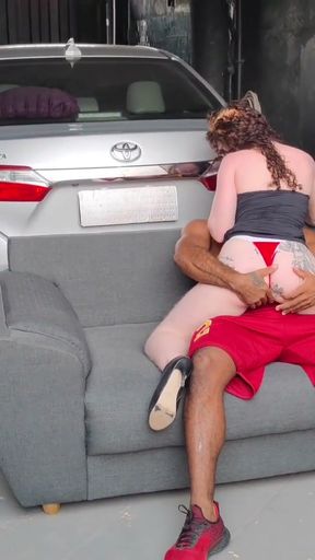 Right after the dance I throw him on the couch and make him fuck my ass   Clip 1