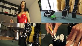 Latex Bitch in a Destructive Mood!