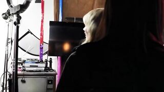 Dominatrix Roughs up Model in Hot Photoshoot - Corset Bondage Fetish
