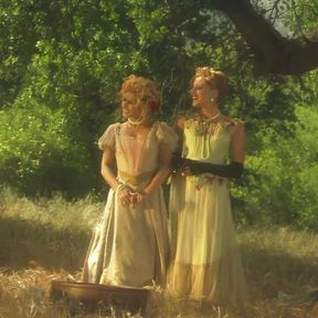 Another Two Blonde Lesbian Friends Are Getting Busy Eating Each Other Outdoors in Retro Fashion