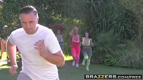 Angela White and Ava Addams tag-team Bridgette B in Exxtra - Chasing That Big D