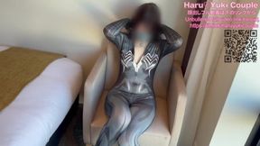 【素人】スパイダーマンコスプレの美少女が窓際で中出しセックス 素人カップル/美少女/色白美乳/中出し/フル動画(44分)/일본여대생과질내사정섹스