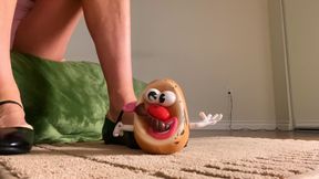 Destroying M. Potato Head &amp; spitting on him!