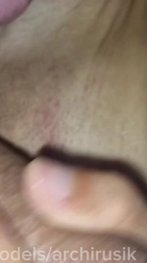 Moans of cum from a hot fuck by a sissy femboy on her stepfather without a condom   Clip 1